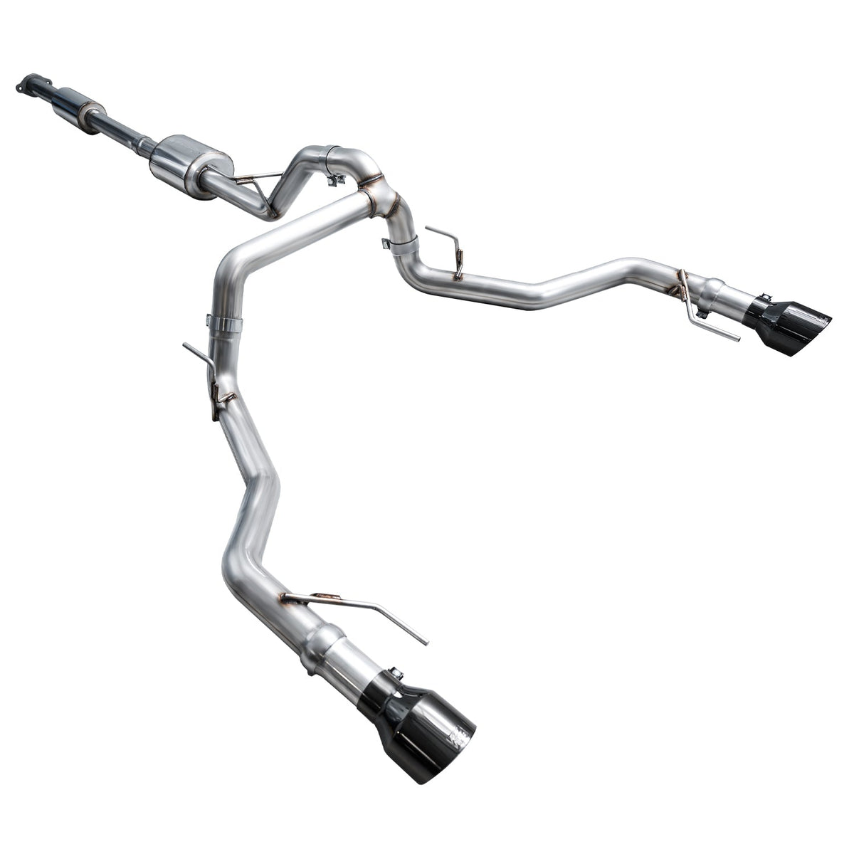 AWE 0FG Resonated Catback for '21+ Ford F-150 Tremor (With Bumper Cutouts) - Diamond Black Tips image 15