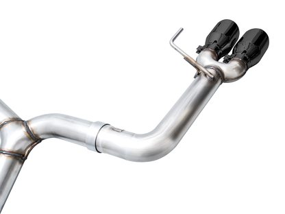 AWE Track Edition Exhaust for VB Subaru WRX - Diamond Black Tips image 13