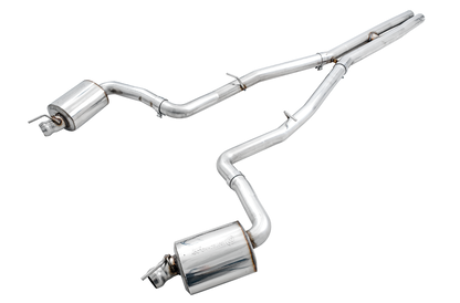 AWE Touring Edition Exhaust for 15+ Challenger 6.4 / 6.2 SC - Stock Tips image 1