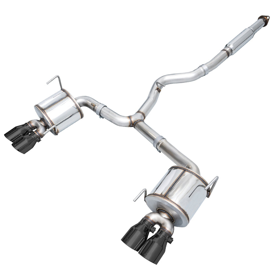 AWE Touring Edition Exhaust for VA STI / GV WRX / GV STI Sedan - Diamond Black Quad Tips (102mm) image 1
