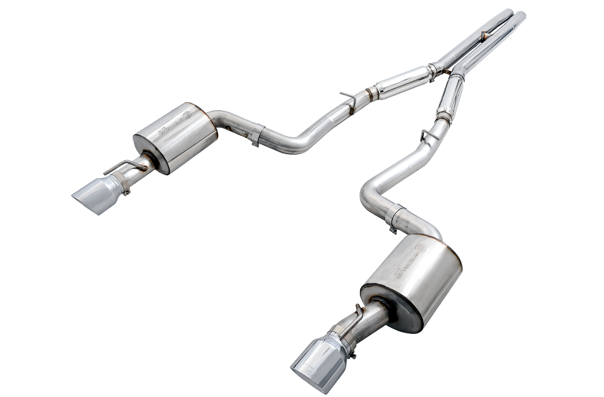 AWE Touring Edition Exhaust for 17+ Charger 5.7 - Chrome Silver Tips image 1