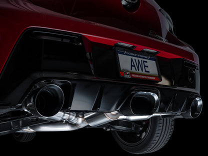 AWE Touring Edition Exhaust for GR Corolla - Diamond Black Tips image 4