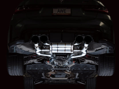AWE SwitchPath Catback Exhaust for BMW G8X M3/M4 - Diamond Black Tips image 6