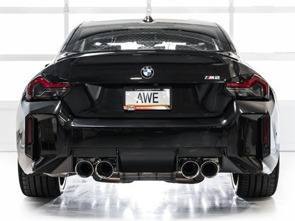 AWE Track Edition Exhaust for BMW G87 M2 - Chrome Silver Tips image 5