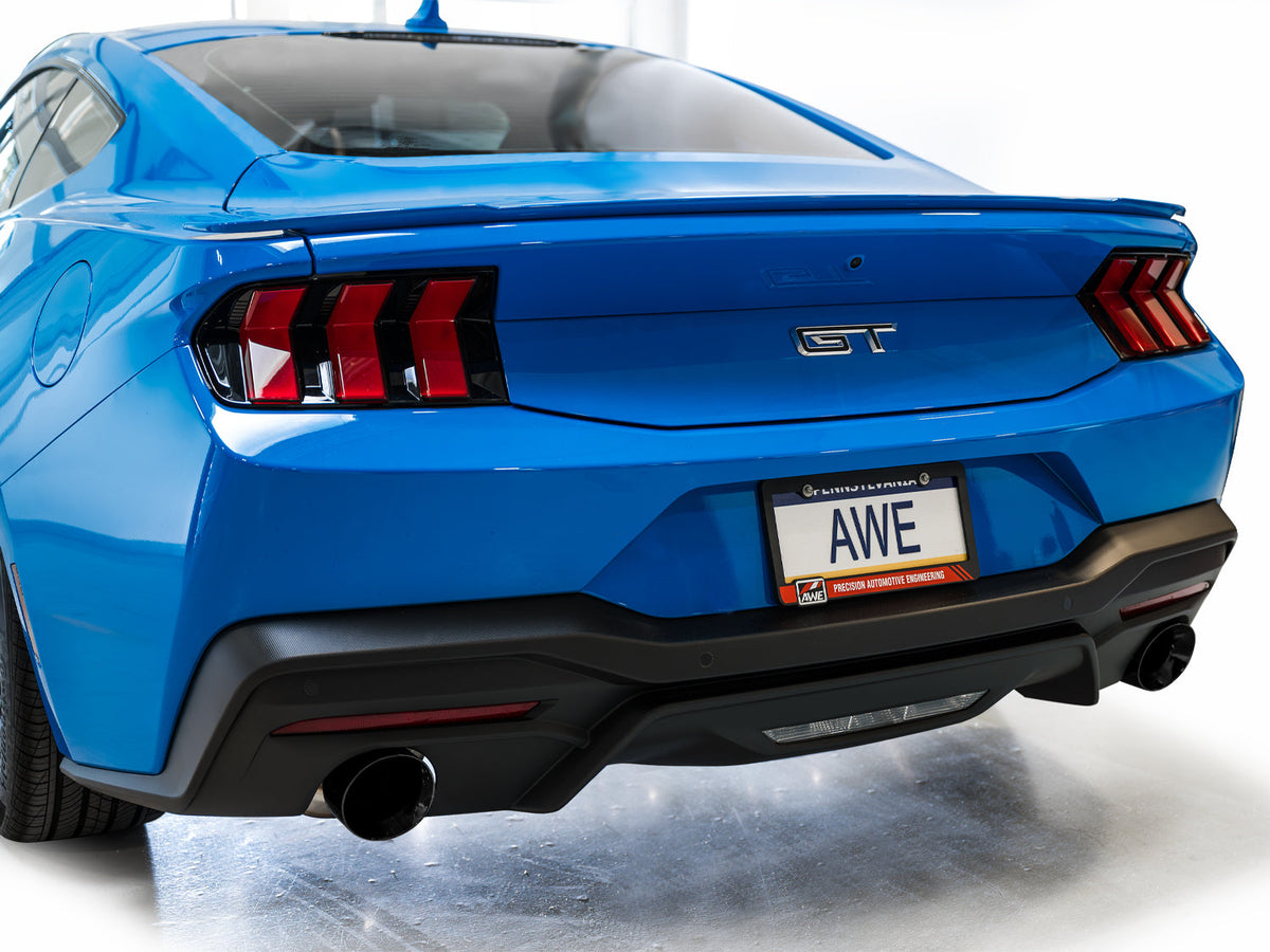 AWE Touring Edition Exhaust for S650 Ford Mustang GT Fastback - Dual Diamond Black Tips image 8