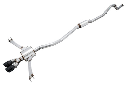 AWE Touring Edition Exhaust for 10th Gen Civic Si Coupe / Sedan (includes Front Pipe) - Dual Diamond Black Tips image 1