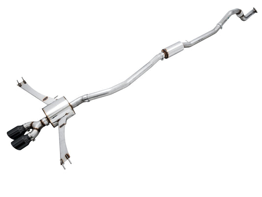 AWE Touring Edition Exhaust for 10th Gen Civic Si Coupe / Sedan (includes Front Pipe) - Dual Diamond Black Tips image 1