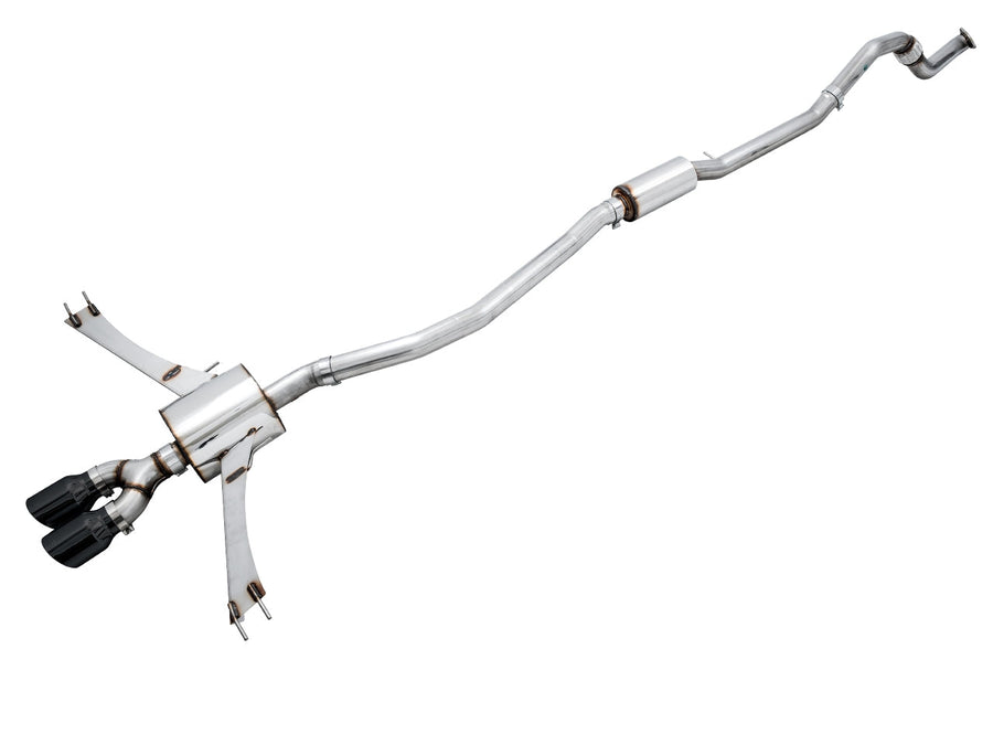 AWE Touring Edition Exhaust for 10th Gen Civic Si Coupe / Sedan (includes Front Pipe) - Dual Diamond Black Tips image 1