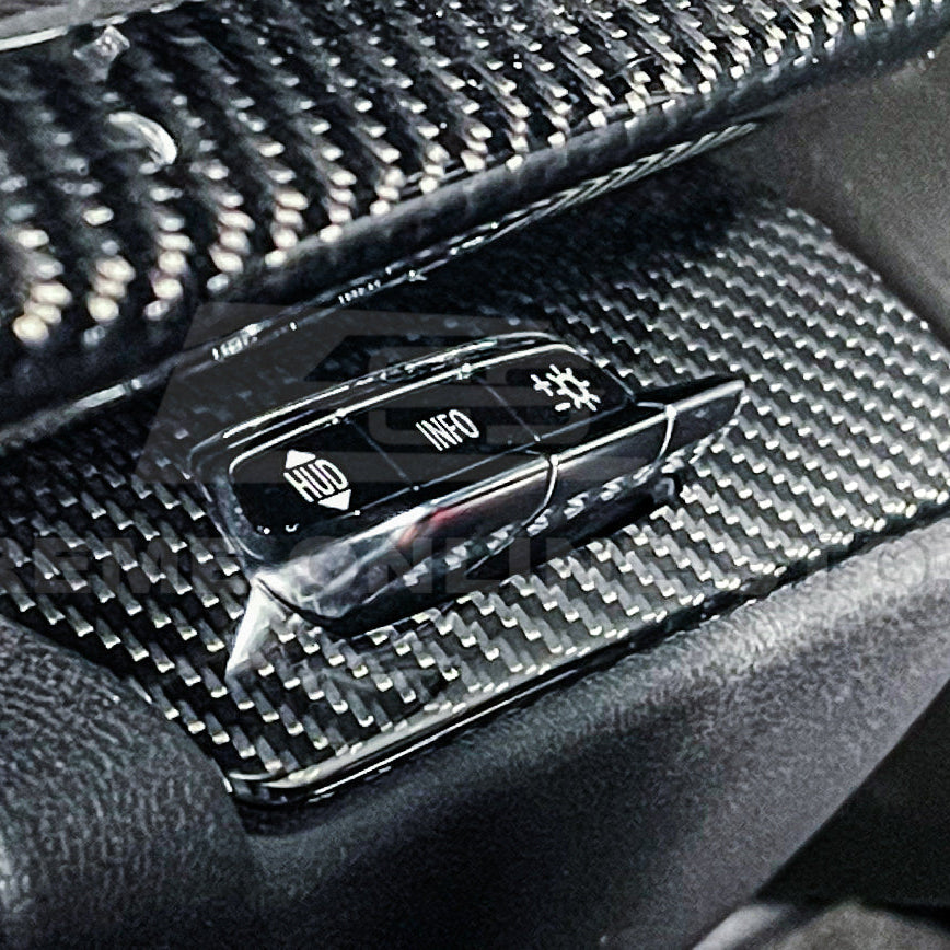 Corvette C8 DRY CARBON FIBER HUD Headlight Switch Button Panel Cover image 7
