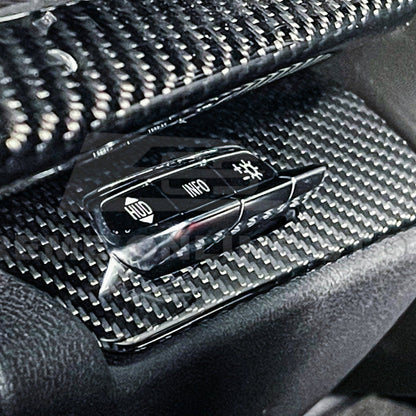 Corvette C8 DRY CARBON FIBER HUD Headlight Switch Button Panel Cover image 7