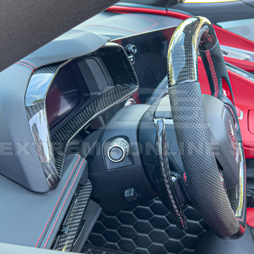 Corvette C8 DRY CARBON FIBER Gauge Cluster Cover image 6