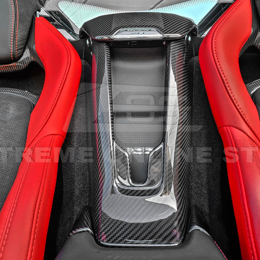 Corvette C8 DRY CARBON FIBER Waterfall Console Cover image 4