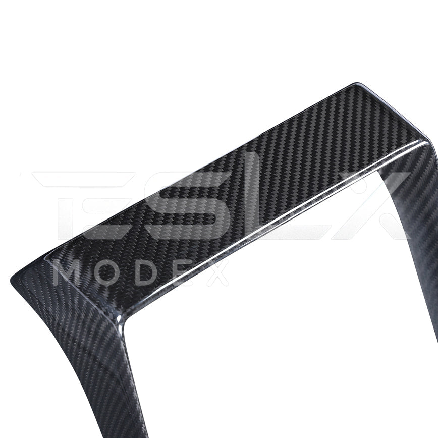 2024-Up Tesla Model 3, 2025-Up Model Y Carbon Fiber Interior Rear Display Frame Cover image 7