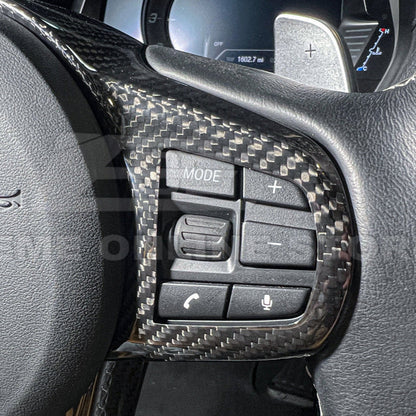 2020-Up Toyota Supra Carbon Fiber Steering Wheel Trim Cover image 8