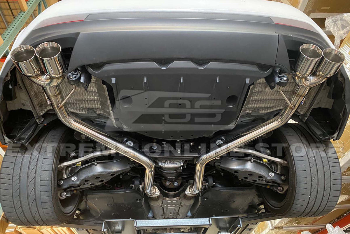 2015-Up Lexus RC200t 300 350 Muffler Delete Axle Back Quad Tips Exhaust image 13