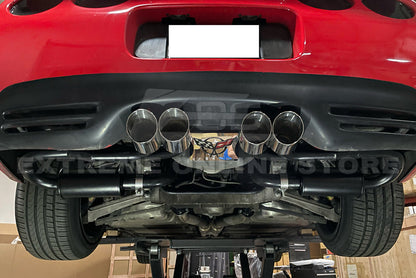 Corvette C5 Muffler Axle Back Quad Tips Exhaust image 8