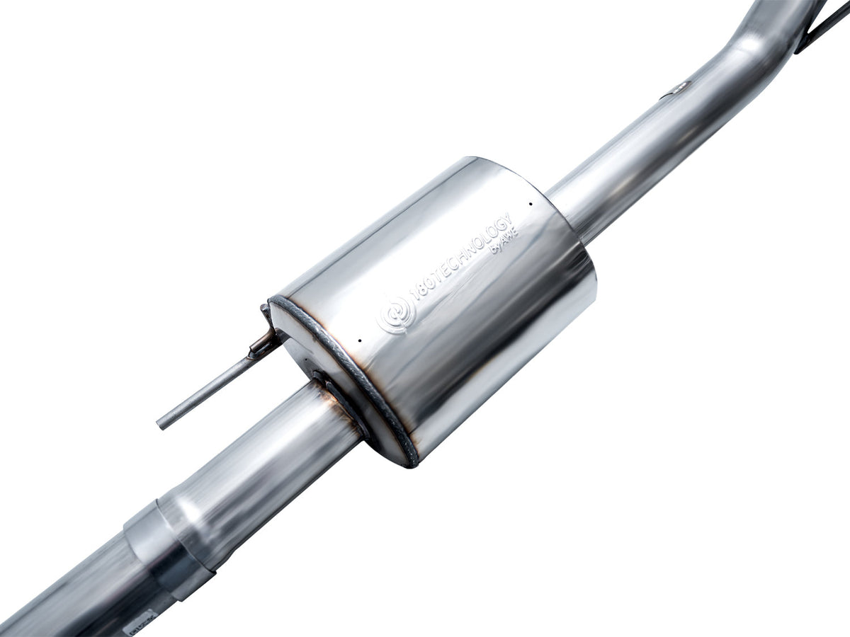AWE 0FG Resonated Catback for '21+ Ford F-150 Tremor (With Bumper Cutouts) - Chrome Silver Tips image 16