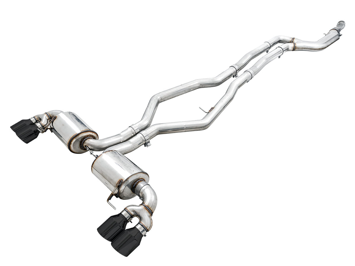 AWE Non-Resonated Touring Edition Exhaust for G2X M340i / M440i - Diamond Black Tips image 1
