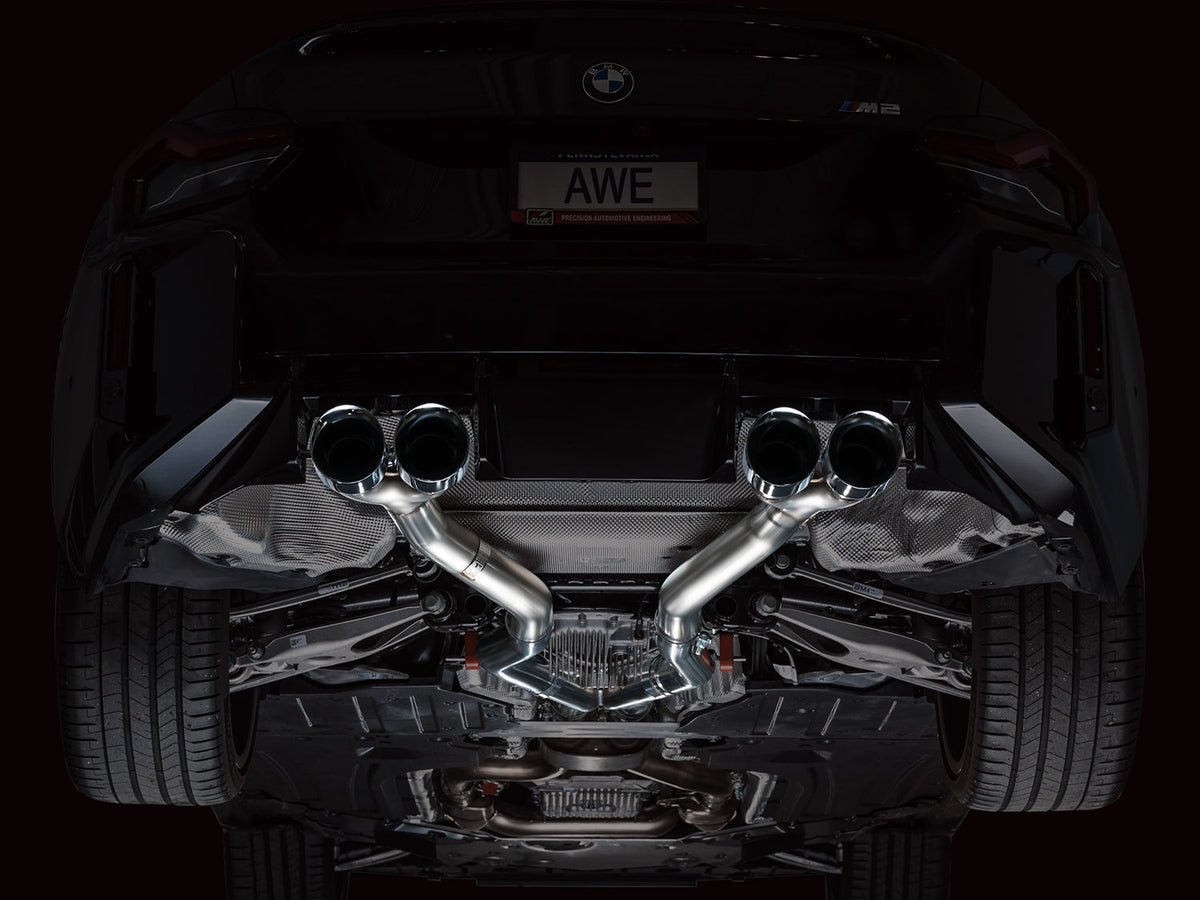 AWE Track Edition Exhaust for BMW G87 M2 - Chrome Silver Tips image 9
