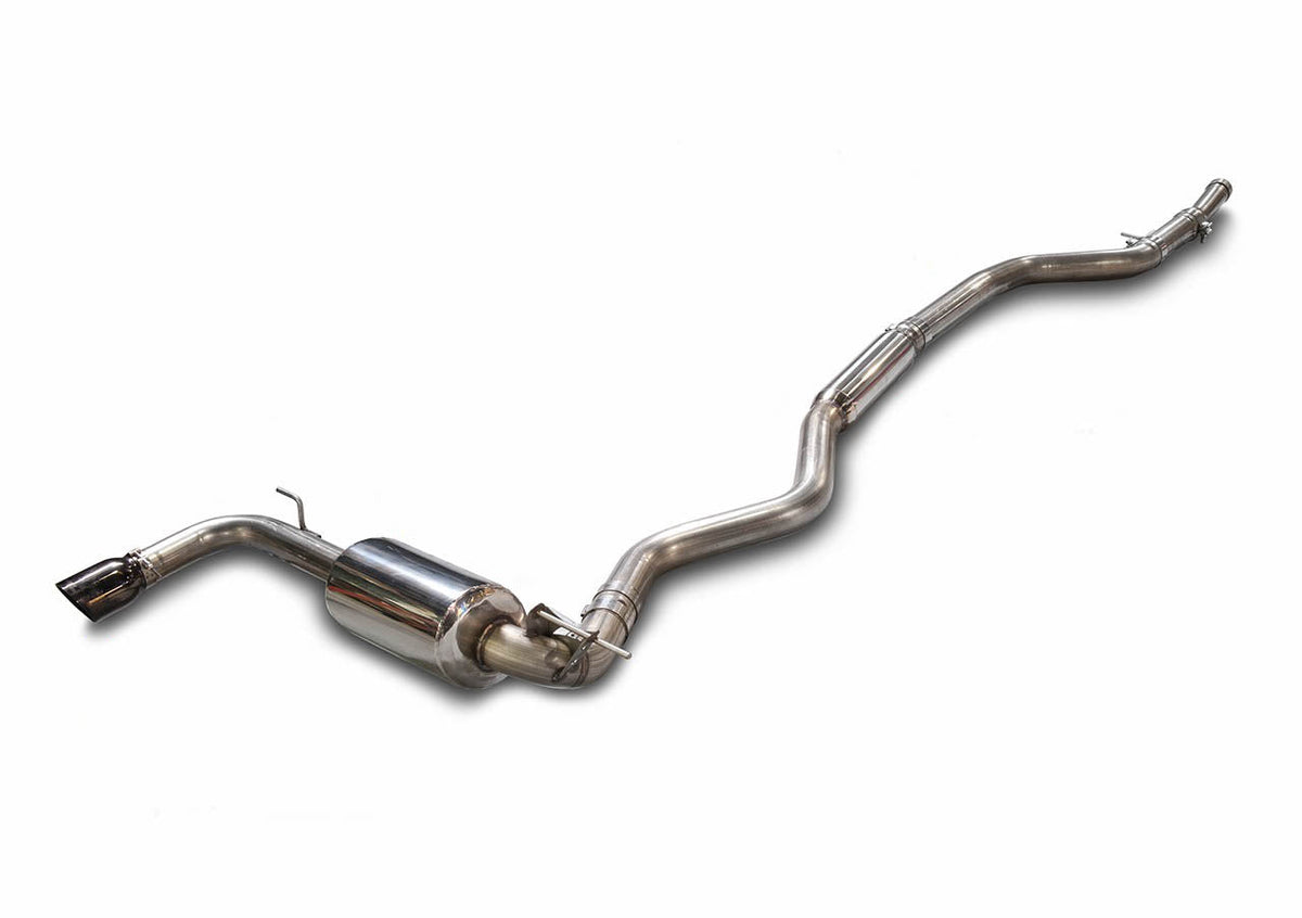 AWE Touring Edition Exhaust + Performance Mid Pipe for BMW F30 320i, Single Side - Diamond Black Tip (90mm) image 1