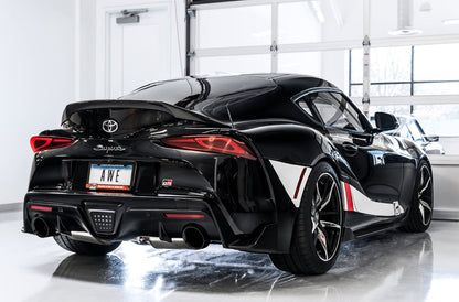 AWE Resonated Touring Edition Exhaust for A90 Supra - 5" Diamond Black Tips image 3