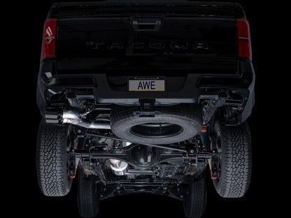 AWE 0FG Exhaust for 4th Gen Toyota Tacoma - Dual Diamond Black Tips image 7