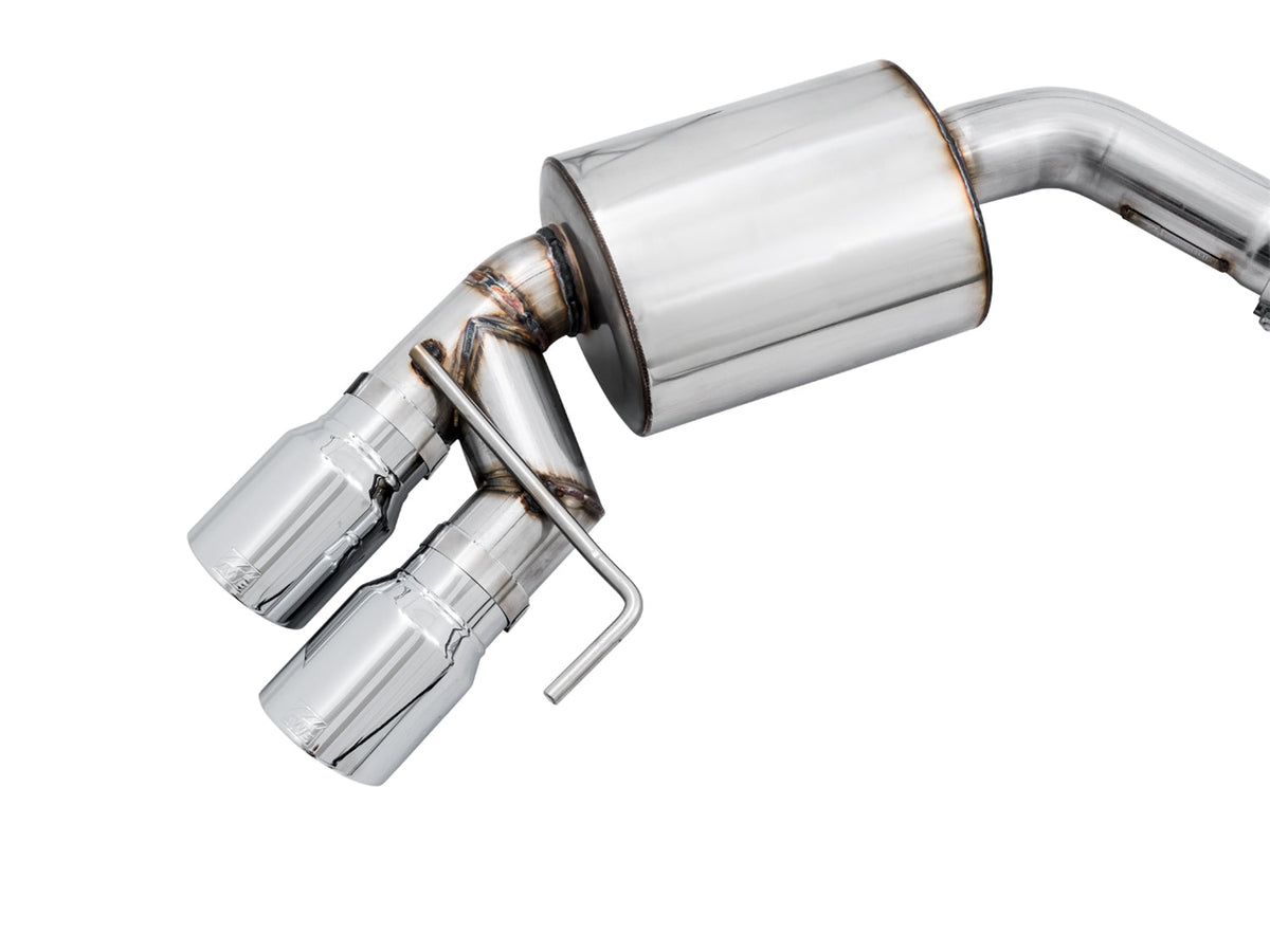 AWE Touring Edition Cat-back Exhaust for the '18-'23 S550 Mustang GT - Quad Chrome Silver Tips image 6