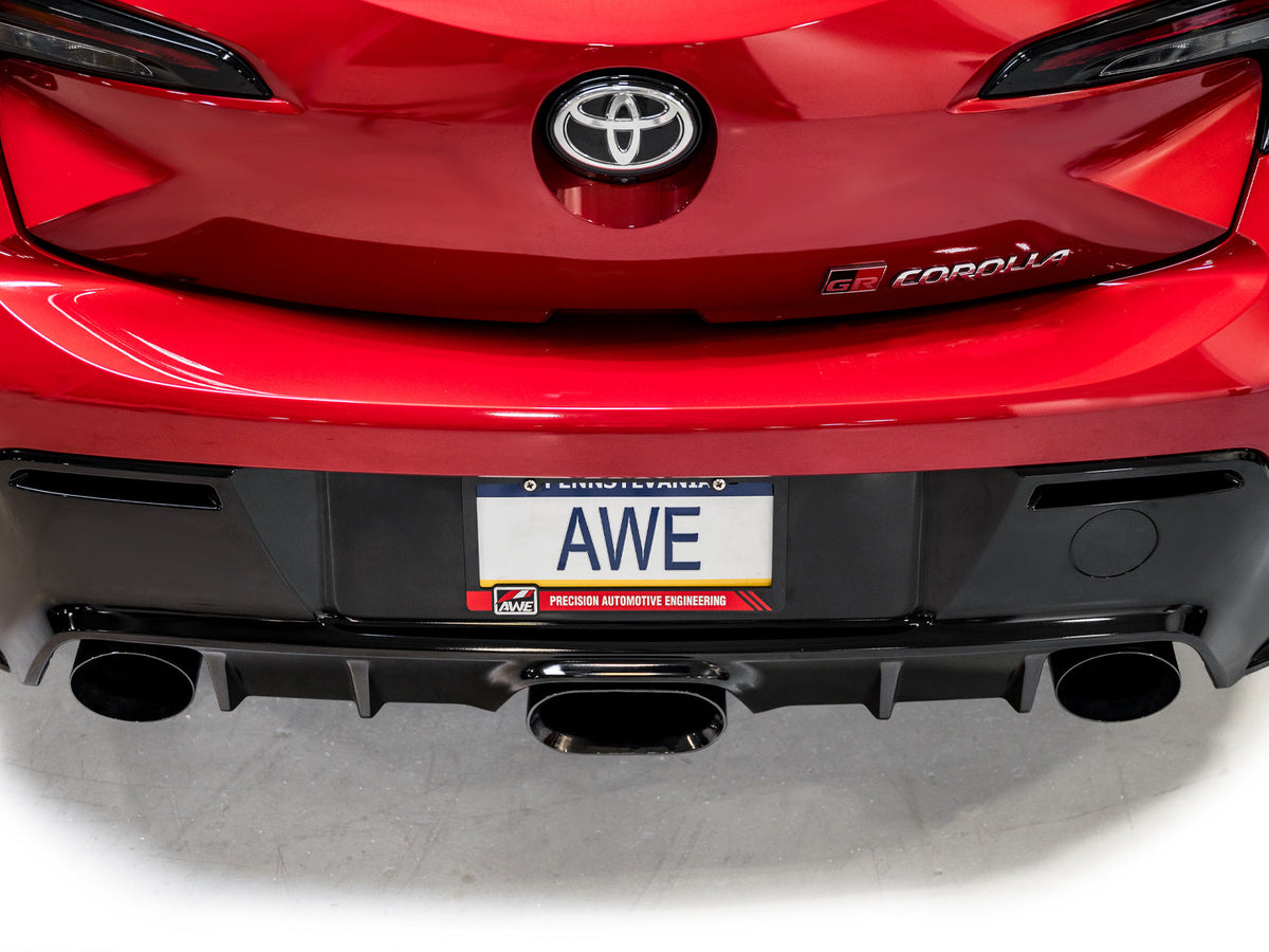 AWE Track Edition Exhaust for GR Corolla - Diamond Black Tips image 10