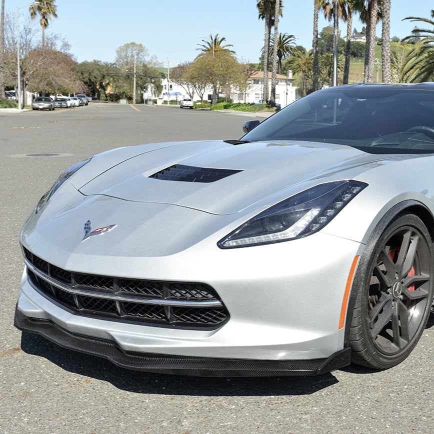 Chevrolet Corvette C7 Stage 2 Front Splitter With Side End Caps image 18