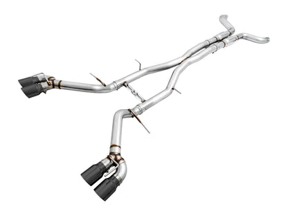 AWE Track Edition Cat-back Exhaust for Gen6 Camaro SS / ZL1 / LT1 - Resonated - Diamond Black Tips (Quad Outlet) image 1