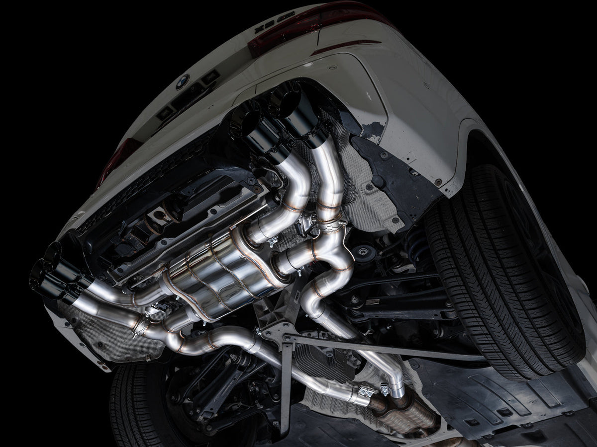 AWE Valved SwitchPath™ Axleback Exhaust for BMW F97 X3 M / F98 X4 M - Diamond Black Tips image 7