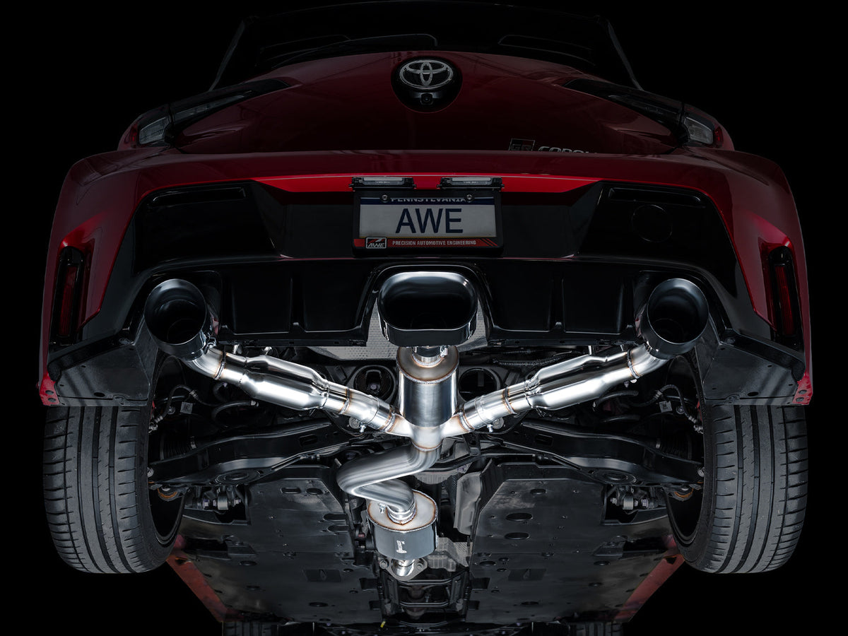 AWE Touring Edition Exhaust for GR Corolla - Diamond Black Tips image 14