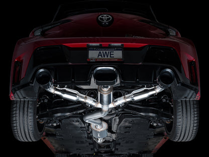 AWE Touring Edition Exhaust for GR Corolla - Diamond Black Tips image 14