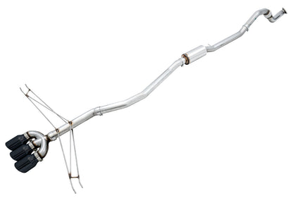 AWE Track Edition Exhaust for 10th Gen Civic Si Coupe / Sedan (includes Front Pipe) - Triple Diamond Black Tips image 1