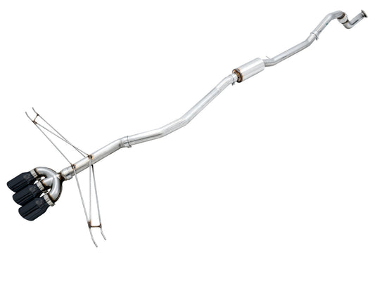 AWE Track Edition Exhaust for 10th Gen Civic Si Coupe / Sedan (includes Front Pipe) - Triple Diamond Black Tips image 1