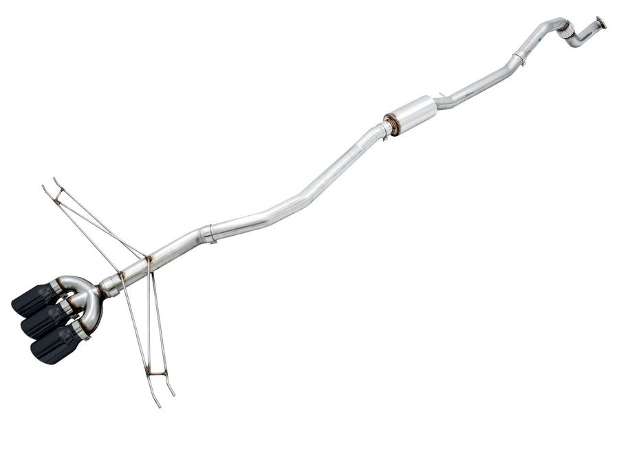 AWE Track Edition Exhaust for 10th Gen Civic Si Coupe / Sedan (includes Front Pipe) - Triple Diamond Black Tips image 1