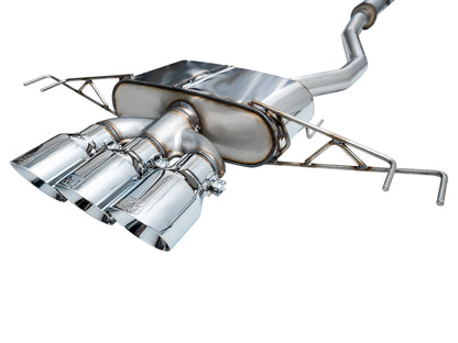 AWE Touring Edition Exhaust for FL5 Civic Type R - Triple Chrome Silver Tips image 30