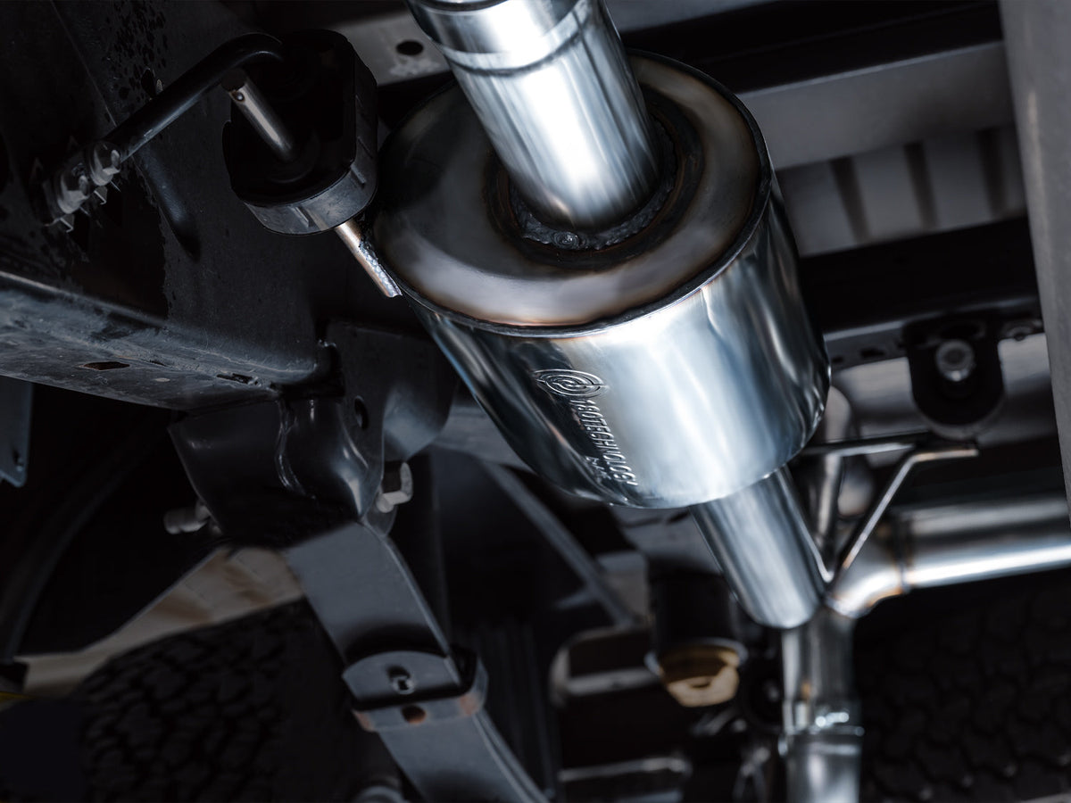 AWE 0FG Non-Resonated Catback for '21+ Ford F-150 Tremor (With Bumper Cutouts) - Chrome Silver Tips image 3