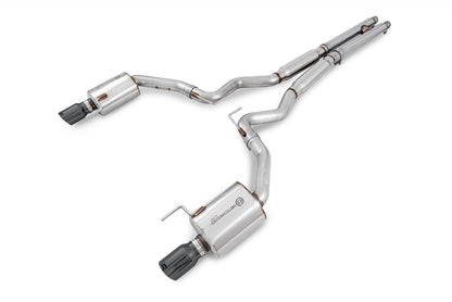 AWE Touring Edition Cat-back Exhaust for S550 Mustang GT - Dual Tip - Diamond Black Tips image 1