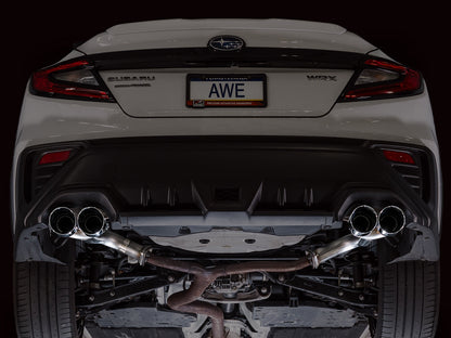 AWE Track Edition Axleback Exhaust for VB Subaru WRX - Chrome Silver Tips image 4
