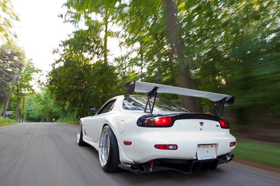 GTC-300 67" Carbon Fiber Adjustable Wing - Mazda RX7 FD