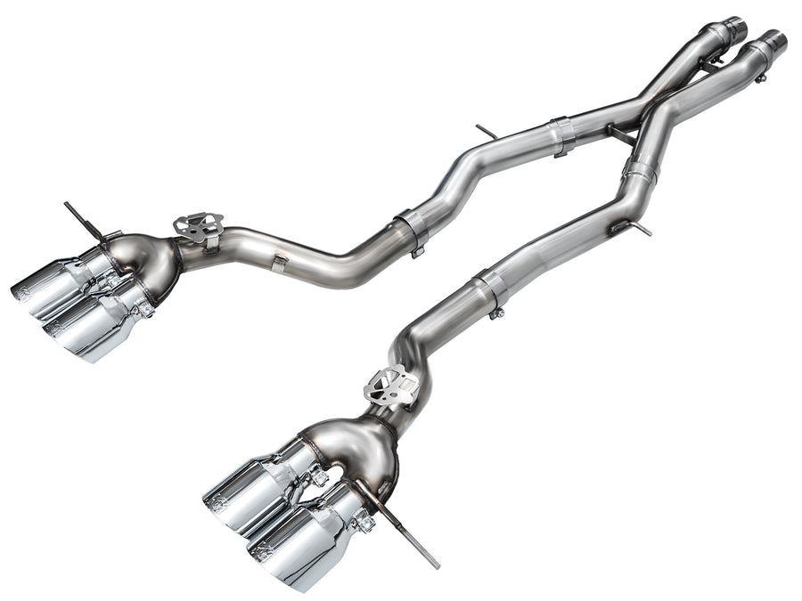 AWE Track Edition Exhaust for BMW G87 M2 - Chrome Silver Tips image 1