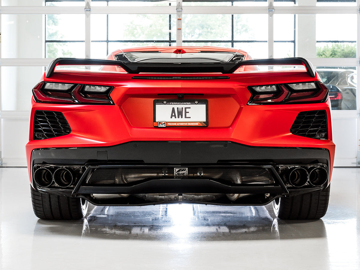 AWE Touring Edition Exhaust for C8 Corvette -- Diamond Black Tips image 3