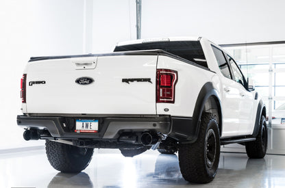 AWE 0FG Exhaust for Gen 2 Ford Raptor (Resonated Performance Cat-back) - Diamond Black 5 Tips image 3