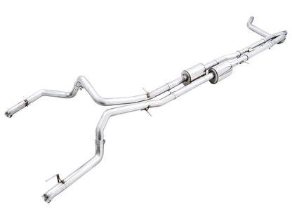 AWE 0FG Catback Exhaust for Silverado ZR2/Sierra AT4X - Dual Bashguard (no tips) image 1