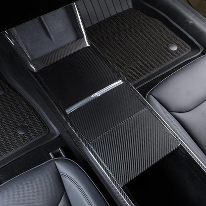 2024-Up Tesla Model 3, 2025-Up Model Y Carbon Fiber Interior Central Storage Box Cover image 2