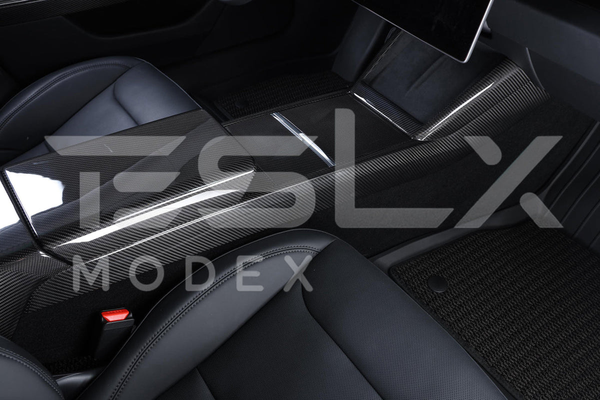 2024-Up Tesla Model 3, 2025-Up Model Y Carbon Fiber Interior Console Frame image 5