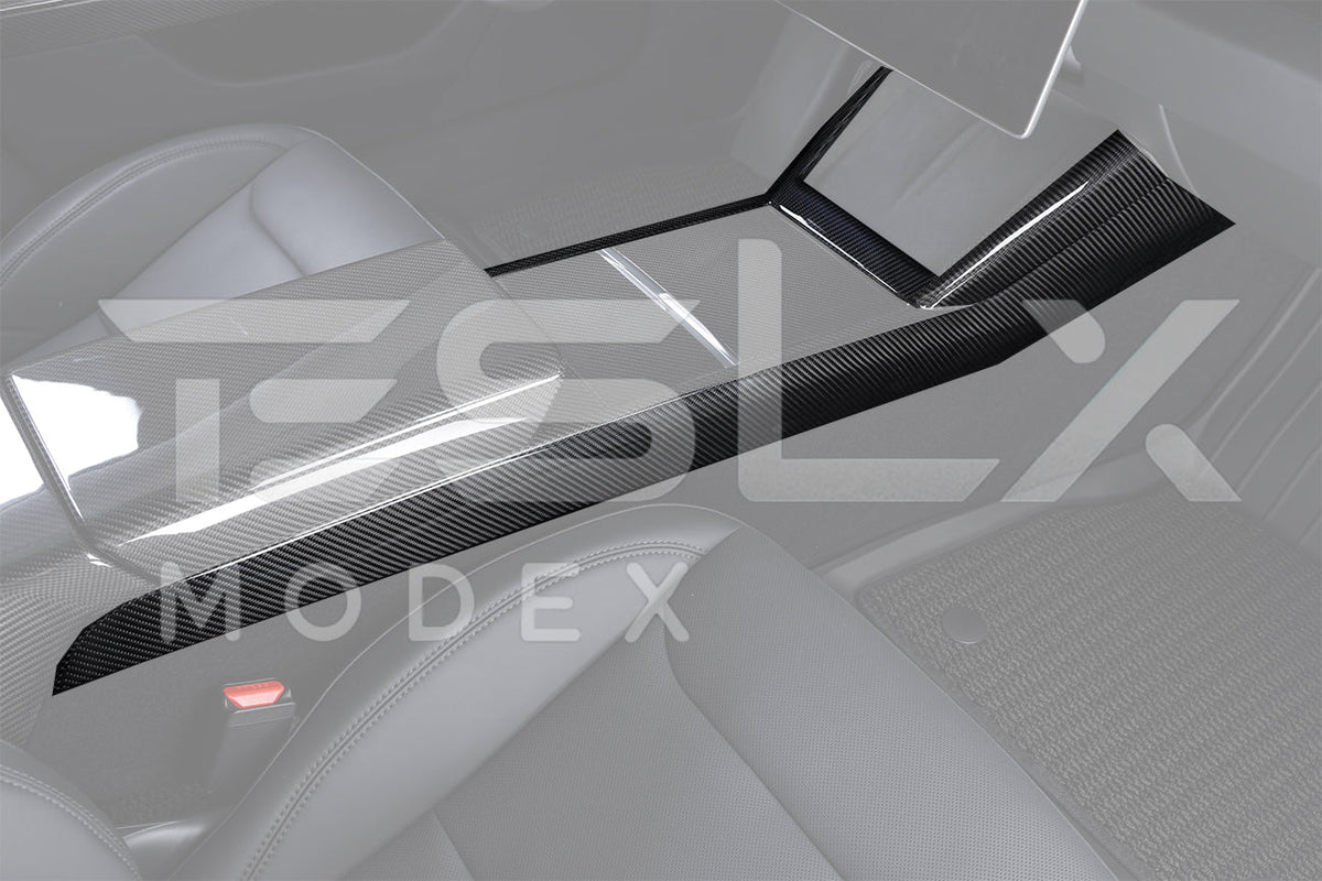 2024-Up Tesla Model 3, 2025-Up Model Y Carbon Fiber Interior Console Frame image 6