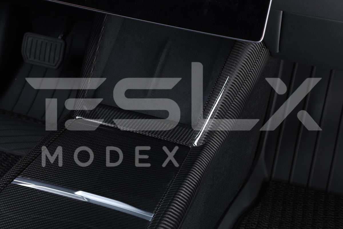 2024-Up Tesla Model 3, 2025-Up Model Y Carbon Fiber Interior Console Frame image 7