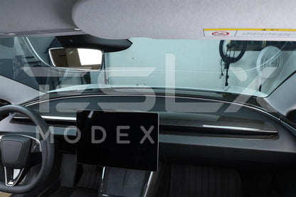 2024-Up Tesla Model 3, 2025-Up Model Y Carbon Fiber Interior Front Center AirOutlet Frame Cover image 4